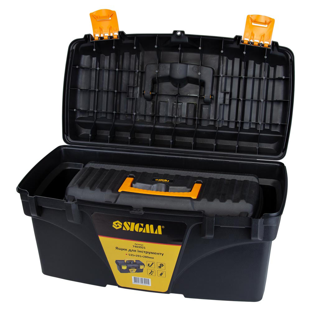 Набір ящиків для інструменту Sigma 2в1 410 x 209 x 195 мм, 535 x 291 x 280 мм