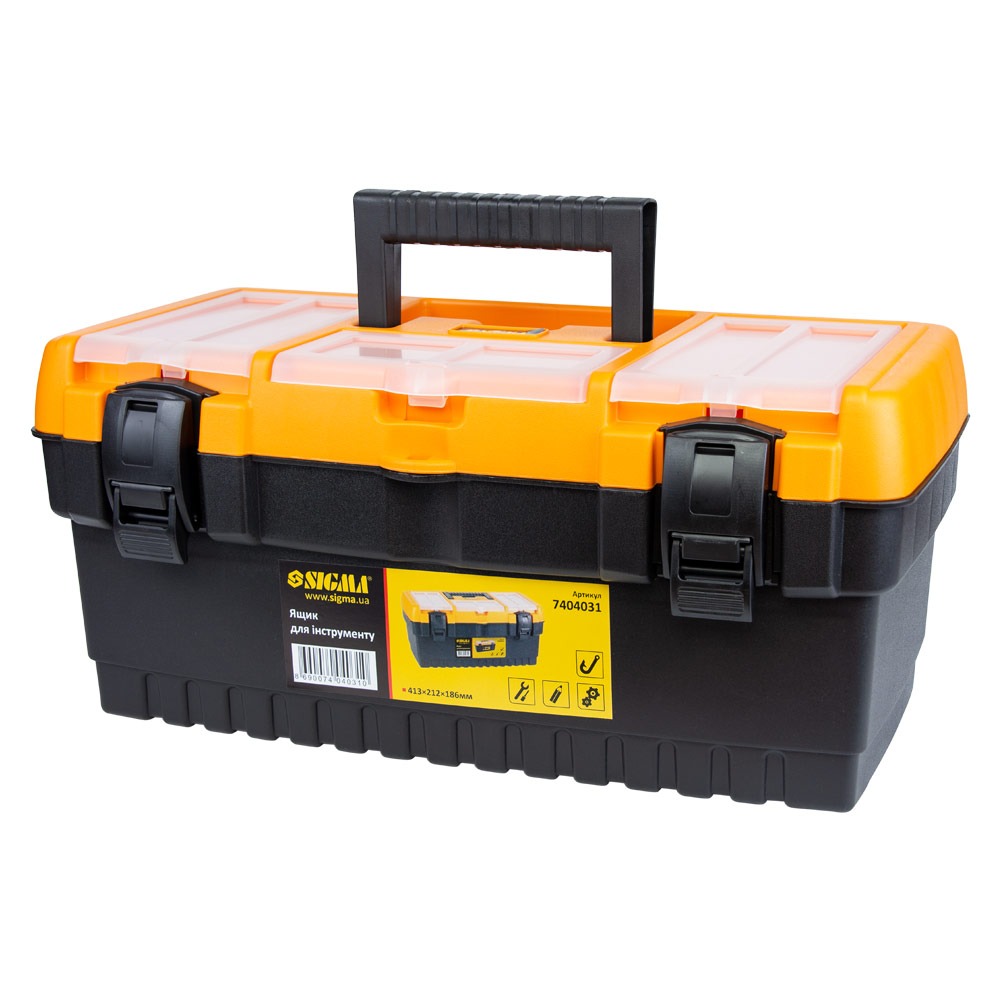 Набір ящиків для інструменту Sigma 4в1 320 x 155 x 139 мм, 413 x 212 x 186 мм, 486 x 267 x 242 мм, 564 x 310 x 310 мм