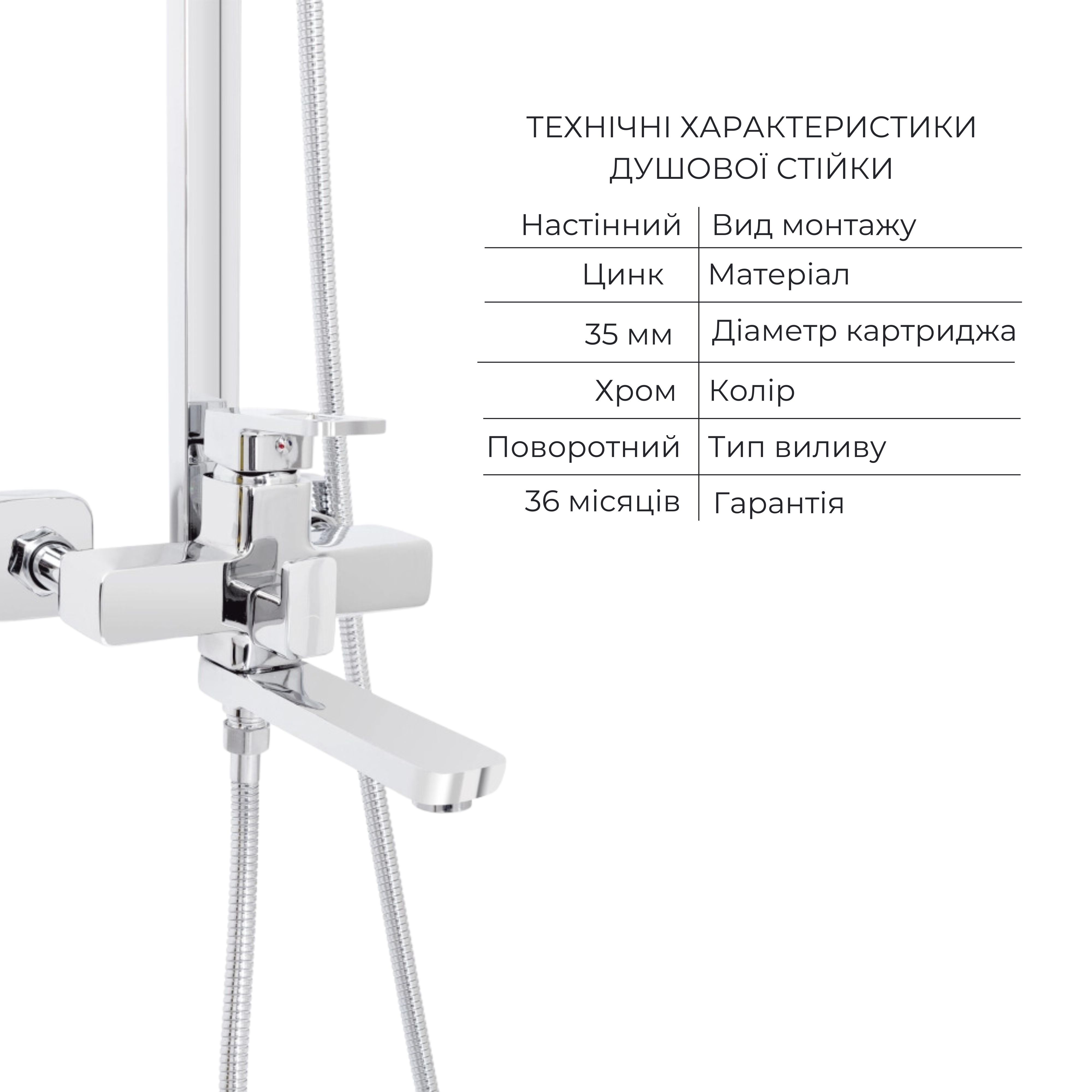 Набір змішувачів Wawel 001 + Wawel 1030 Chrome