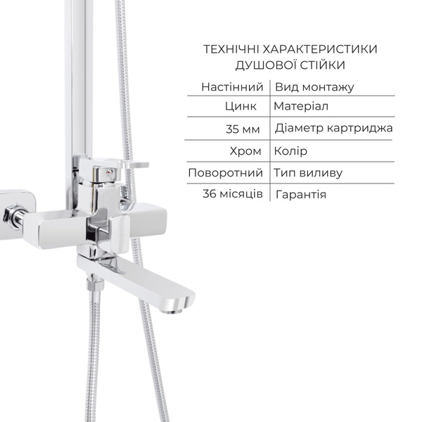 Набір змішувачів Wawel 001 + Wawel 1030 Chrome