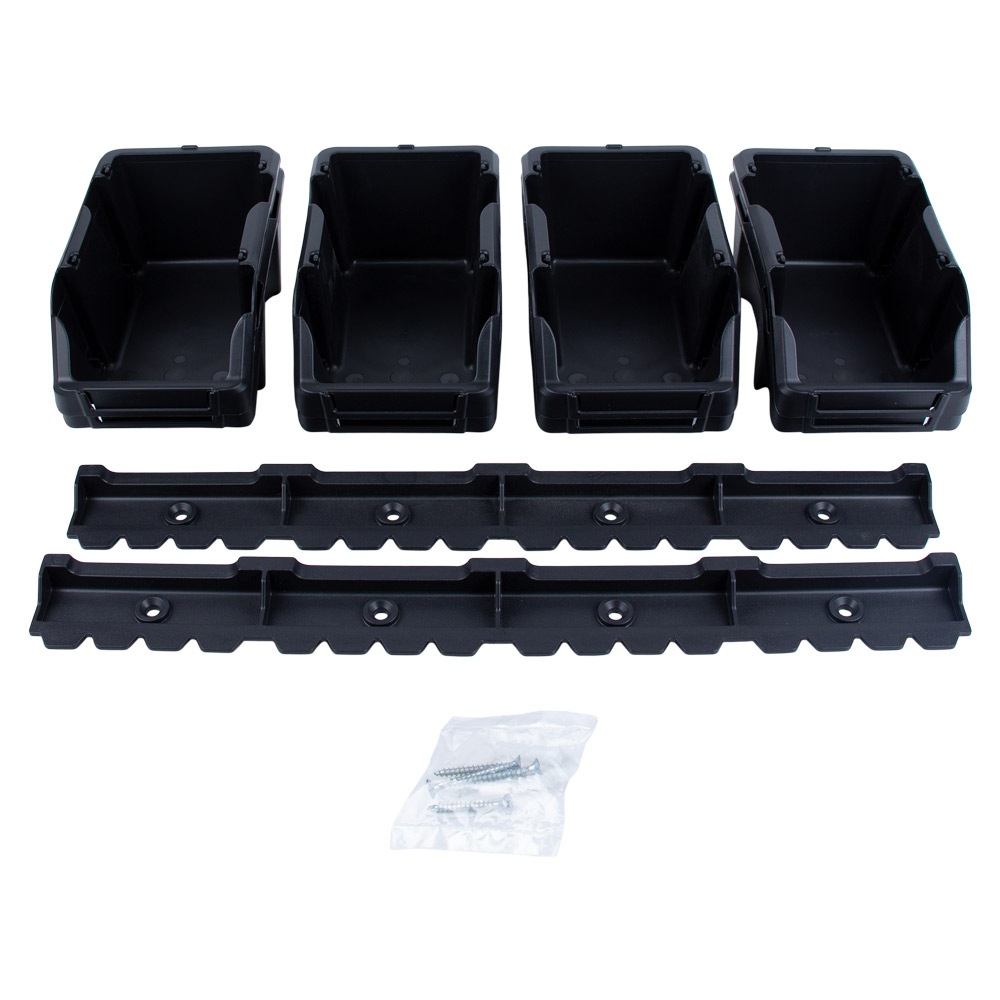 Набір лотків Sigma для метизів 8 шт з кріпленнями (чорний)