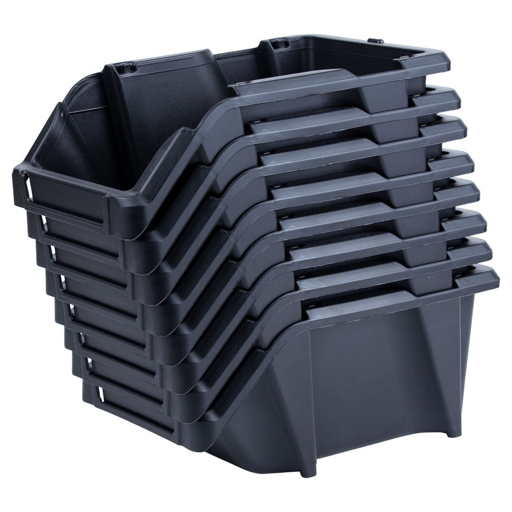 Набір лотків Sigma для метизів 8 шт з кріпленнями (чорний)