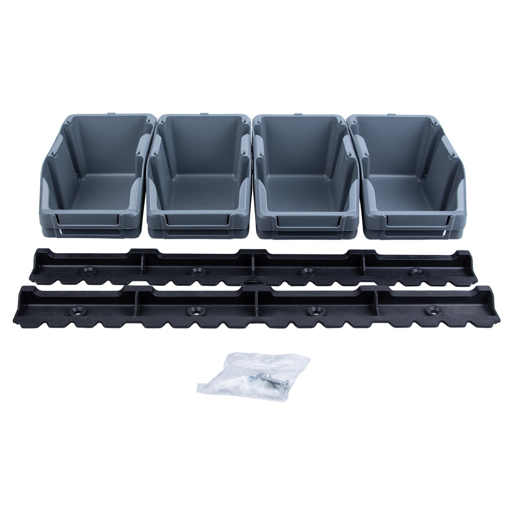 Набір лотків Sigma для метизів 8 шт з кріпленнями (сірий)