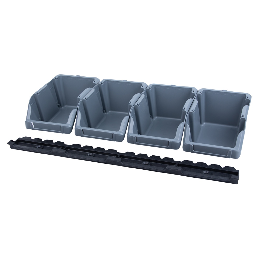 Набір лотків Sigma для метизів 8 шт з кріпленнями (сірий)