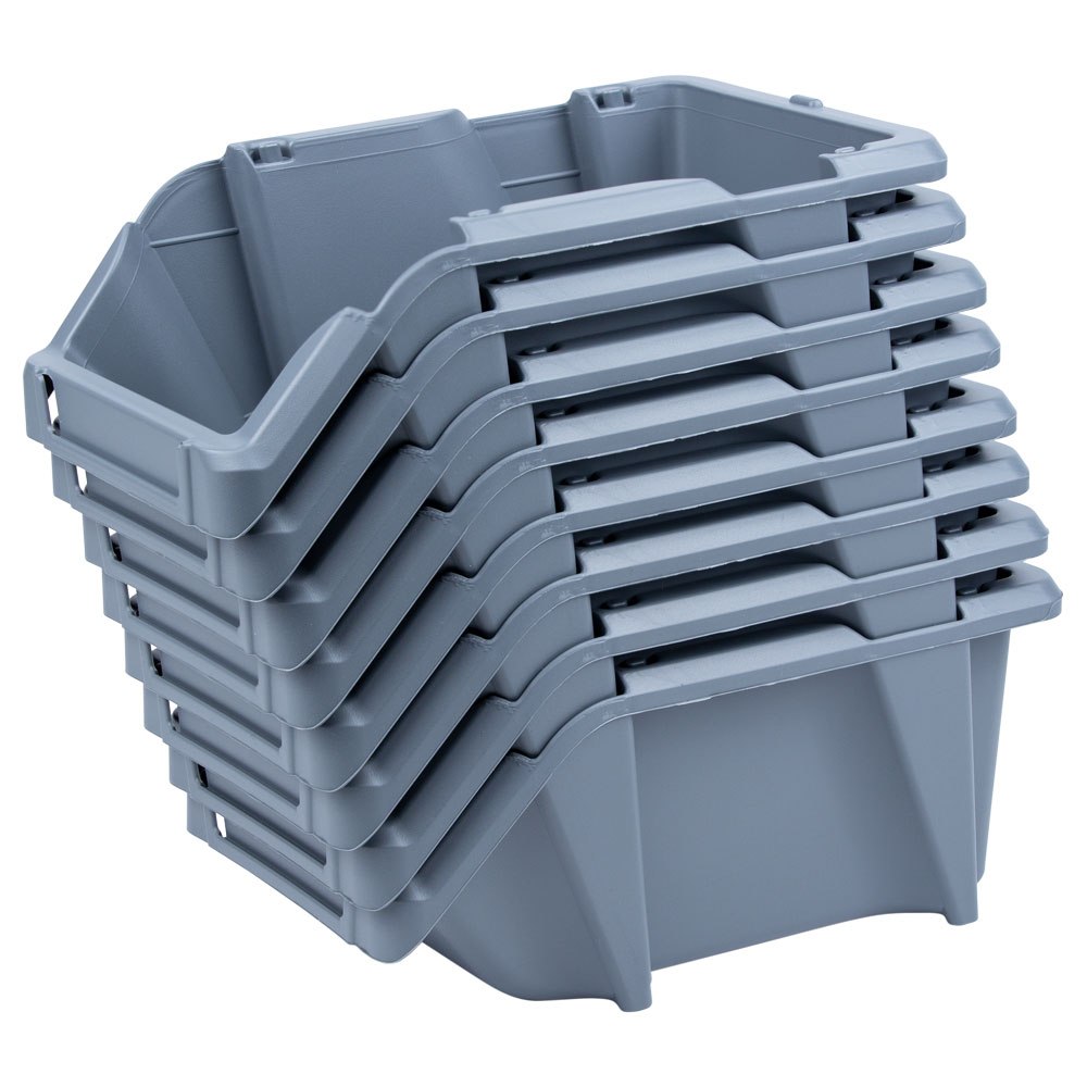 Набір лотків Sigma для метизів 8 шт з кріпленнями (сірий)