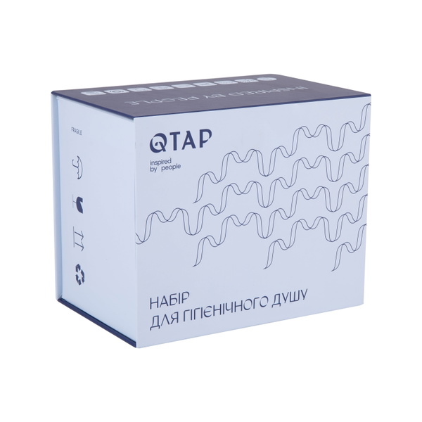 Набір для гігієнічного душу Qtap Inspai-Varius округлий Chrome (QTINSVARCRMV00440001)