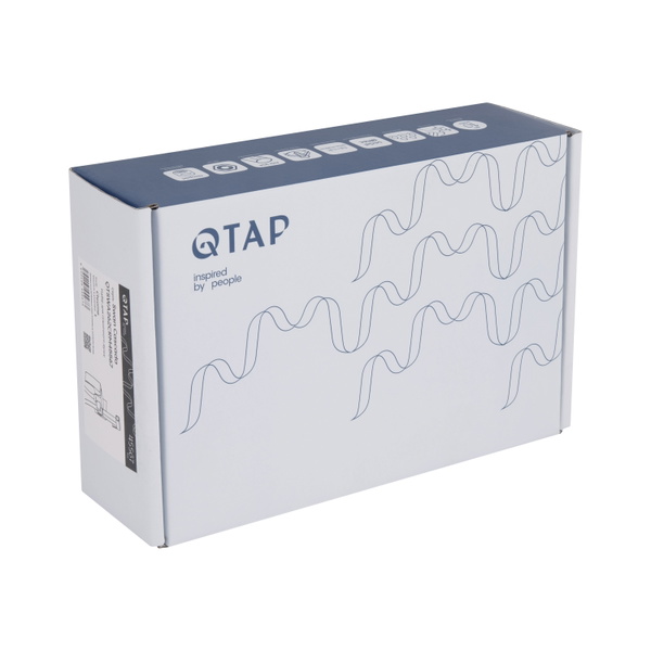 Набір для гігієнічного душу Qtap Swan Cascada прямокутний Chrome (QTSWA262CRM45567)