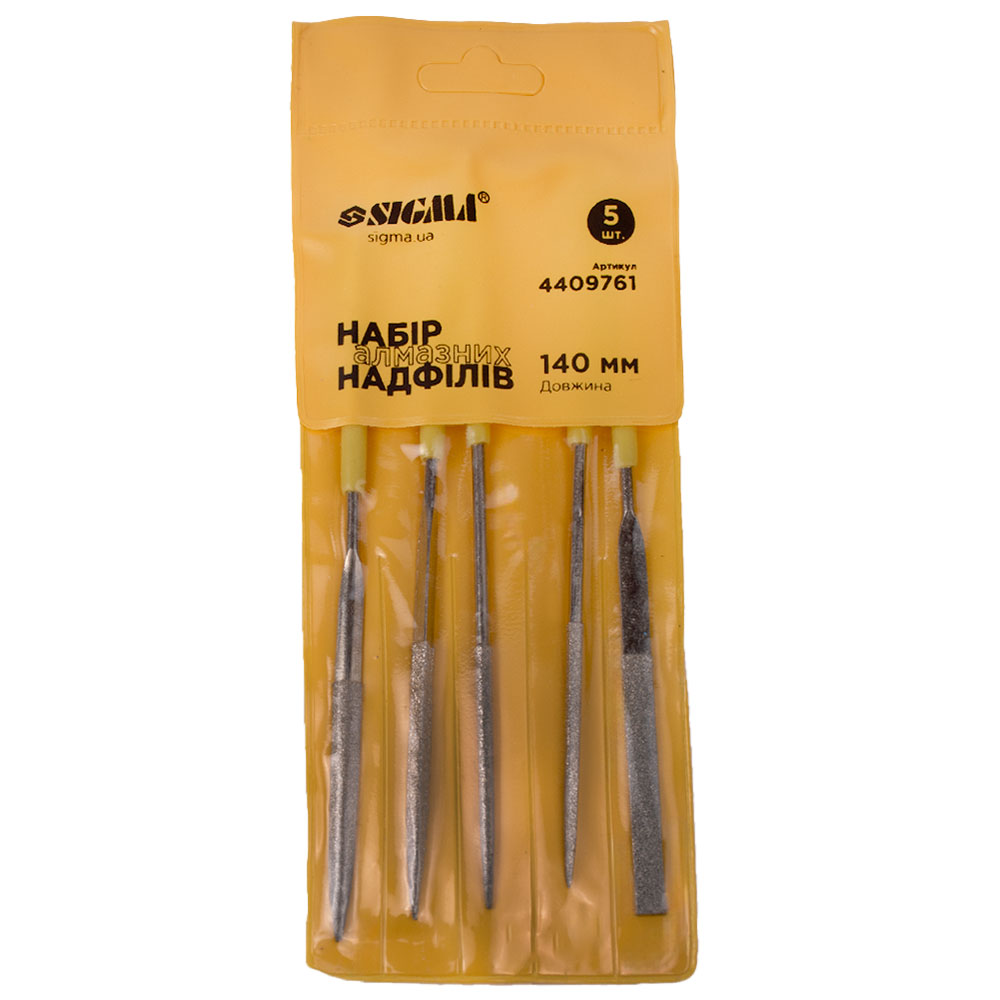 Набор надфилей алмазных Sigma 5 шт 140 мм