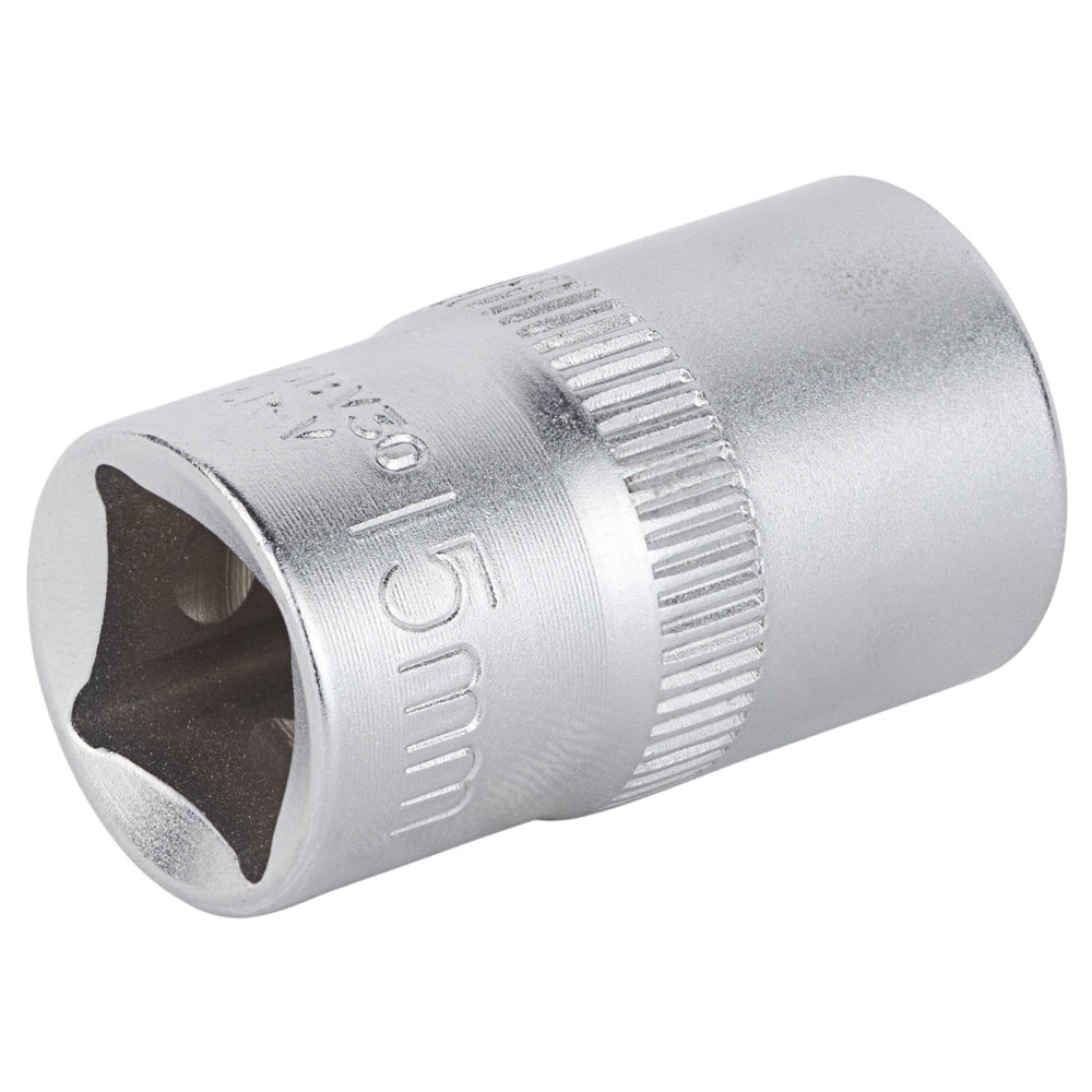 Насадка шестигранна Sigma CrV mid коротка 1/2" 15 мм