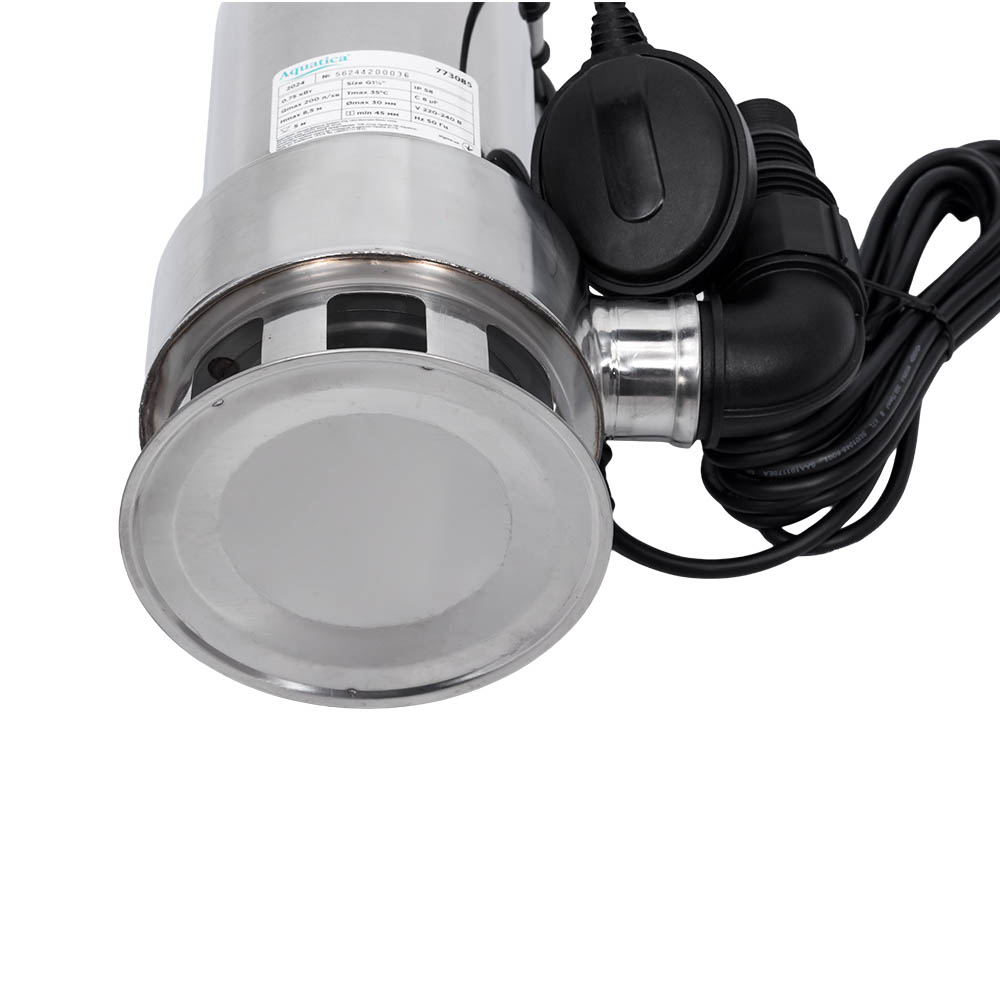 Насос Aquatica дренажний садовий 0.75кВт Hmax 8.5 м Qmax 200л/хв (част.до 30 мм, нерж)