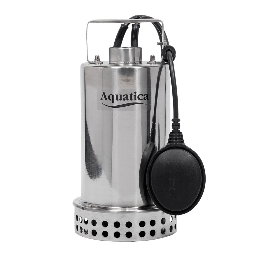 Насос Aquatica дренажний садовий 0.75кВт Hmax 8 м Qmax 180л/хв (част. до 5 мм, нерж)