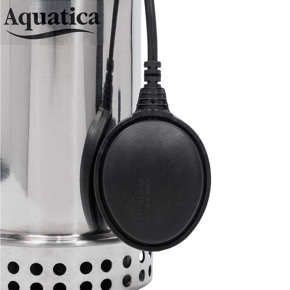 Насос Aquatica дренажний садовий 0.75кВт Hmax 8 м Qmax 180л/хв (част. до 5 мм, нерж)