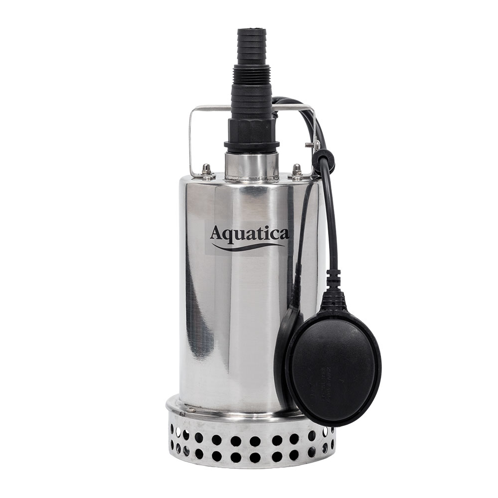 Насос Aquatica дренажний садовий 0.75кВт Hmax 8 м Qmax 180л/хв (част. до 5 мм, нерж)