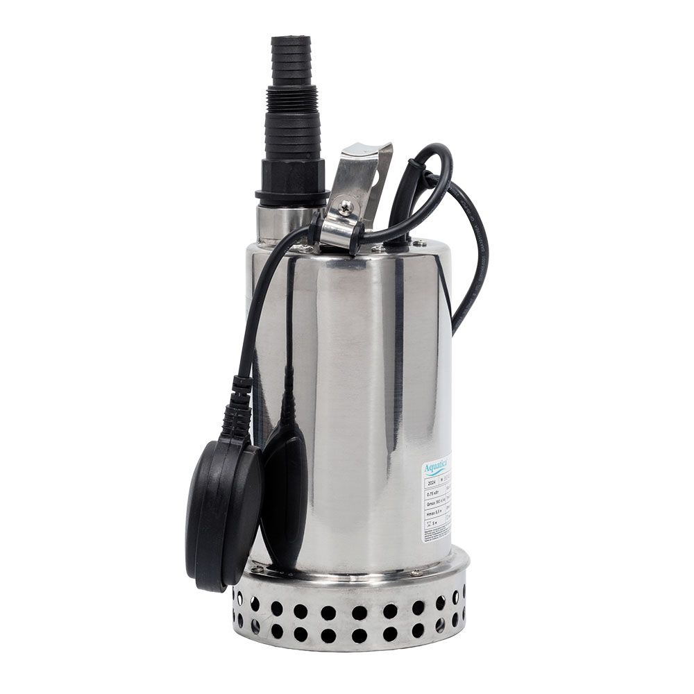 Насос Aquatica дренажний садовий 0.75кВт Hmax 8 м Qmax 180л/хв (част. до 5 мм, нерж)
