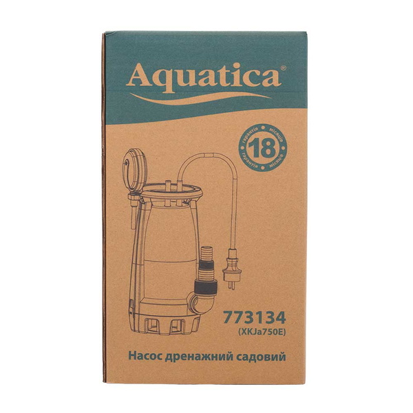 Насос Aquatica дренажний садовий 3в1 0.75кВт Hmax 8.5 м Qmax 290л/хв XKJa750E