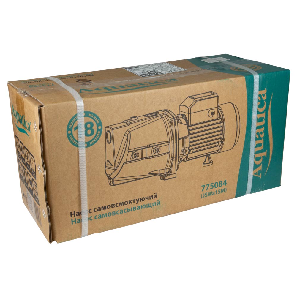 Насос Aquatica відцентровий самовсмоктуючий 1.1кВт Hmax 48м Qmax 85л/хв JSWa15M