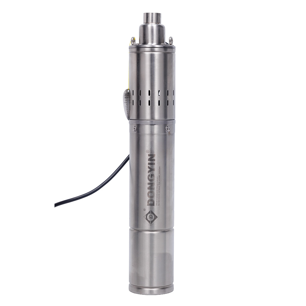 Насос Dongyin шнековий свердловинний 0.5кВт H 107(34) м Q 40(30)л/хв Ø96 мм (Нержавіюча сталь) 4QGD1.8-50-0.5