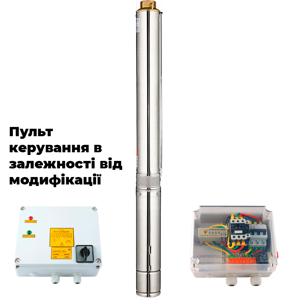 Насос Dongyin відцентровий 380В 7.5кВт H 143(85) м Q 380(265)л/хв Ø102 мм (з 3х Частин) 4SD16/24