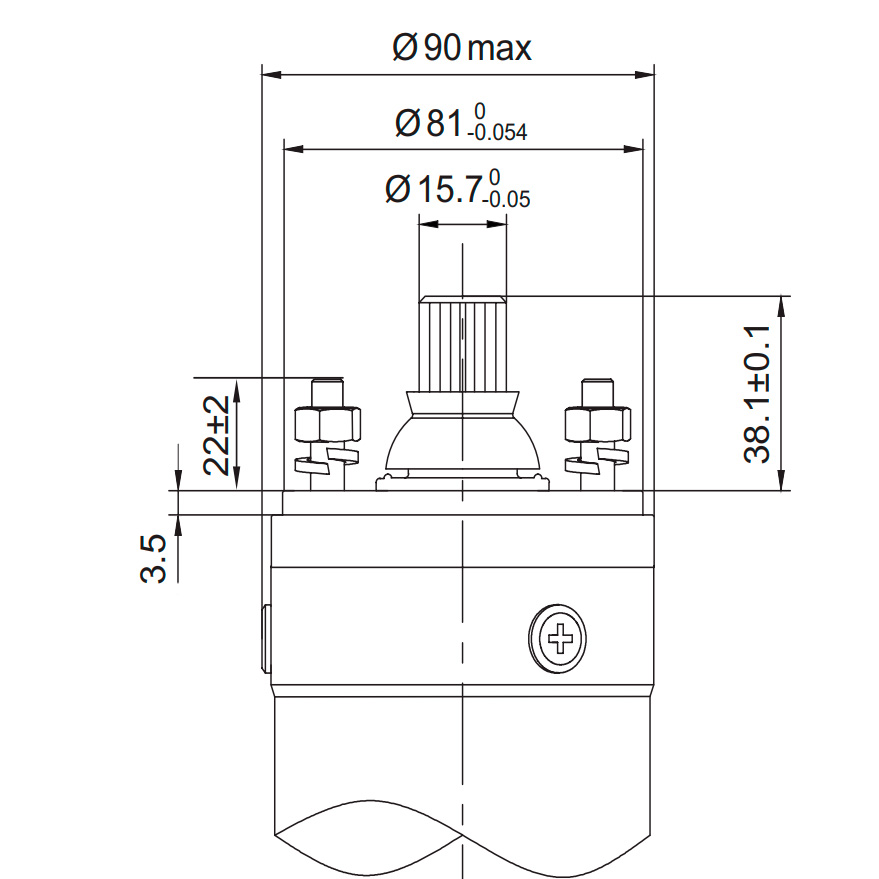 Насос Dongyin відцентровий свердловинний 0.55кВт H 61(49) м Q 80(50) л/хв Ø94 мм 3.5SDm3/11