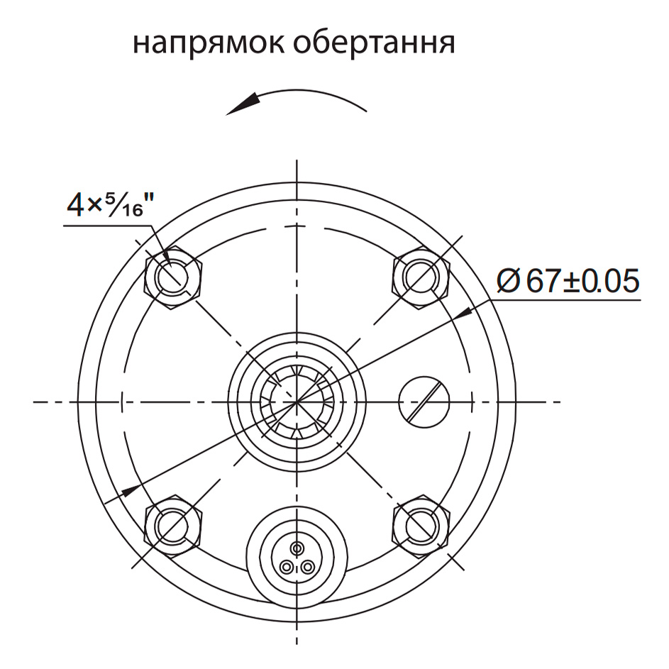 Насос Dongyin відцентровий свердловинний 0.55кВт H 61(49) м Q 80(50) л/хв Ø94 мм 3.5SDm3/11