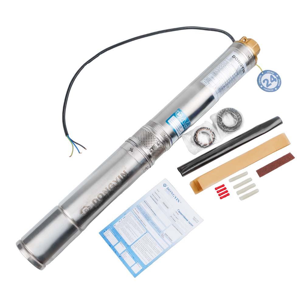 Насос Dongyin відцентровий свердловинний 1.1кВт H 112(89) м Q 80(50)л/хв Ø94 мм 3.5SDm3/20