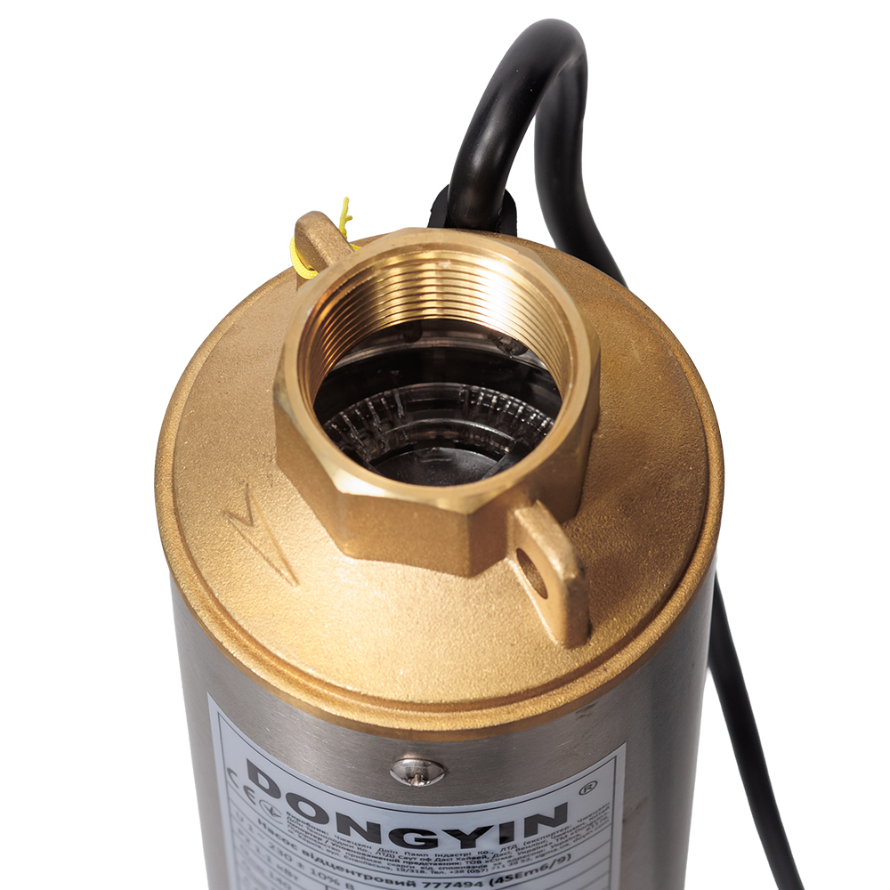 Насос Dongyin центробежный скважинный 1.1кВт H 65 (43) м Q 140(100)л/мин Ø102 мм (кабель 35 м) 4SDM6/9