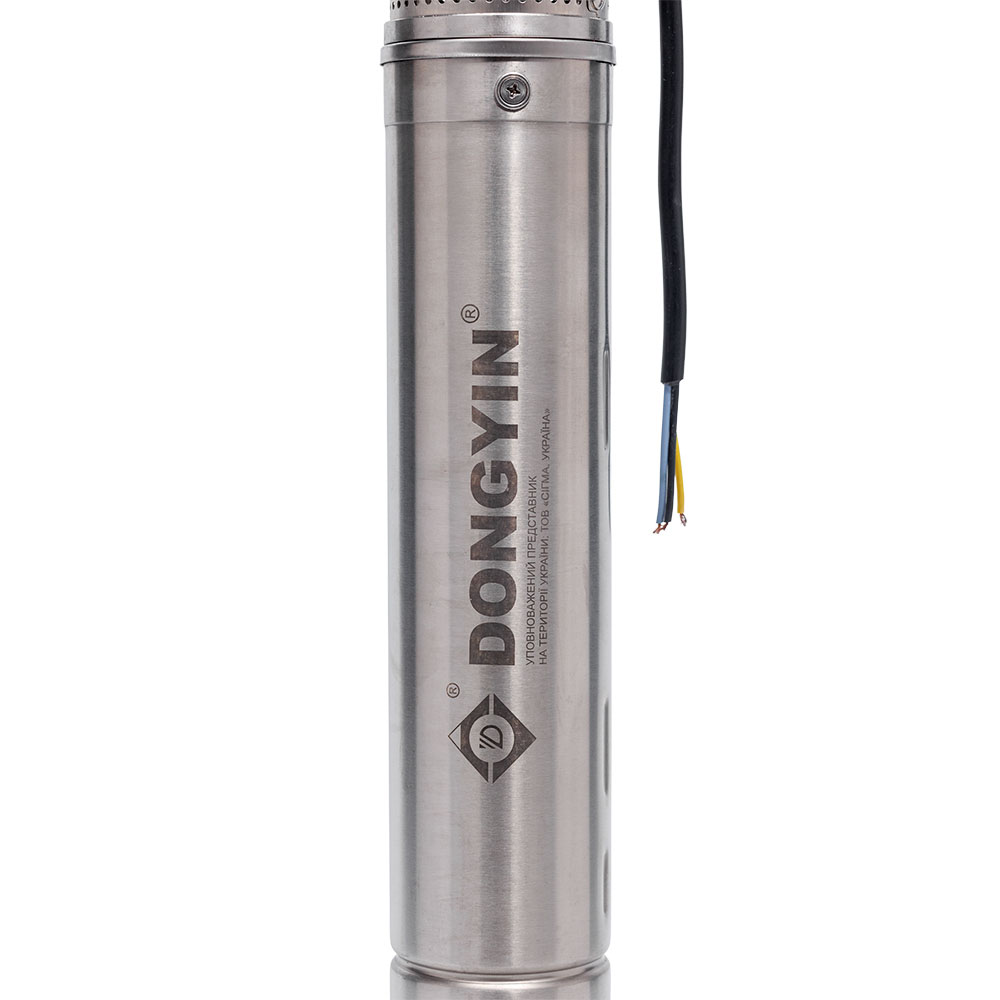 Насос Dongyin відцентровий свердловинний 1.5кВт H 108(80) м Q 90(60) л/хв Ø80 мм (з 2х Частин) 3SDm3.5/28