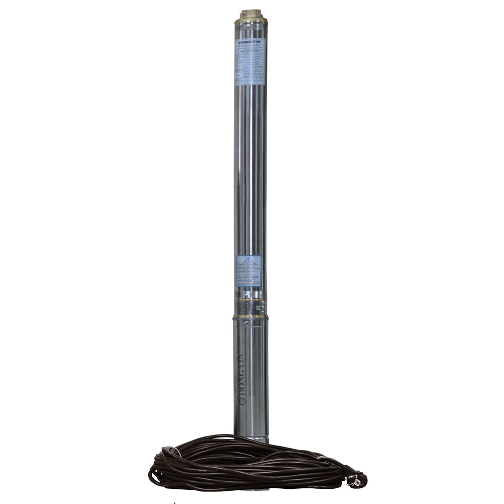 Насос Dongyin відцентровий свердловинний 1.5кВт H 197(142) м Q 45(30) л/хв Ø75 мм 100 м кабелю 3SEm1.8/46