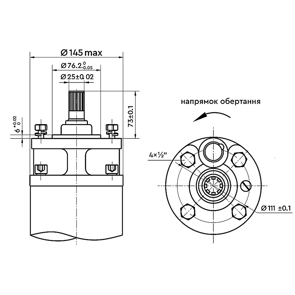 Насос Dongyin відцентровий 380В 26кВт H 214(135) м Q 1100(800)л/хв Ø145 мм колеса нерж сталь + пульт (з 3х Частин) 6SP46-16