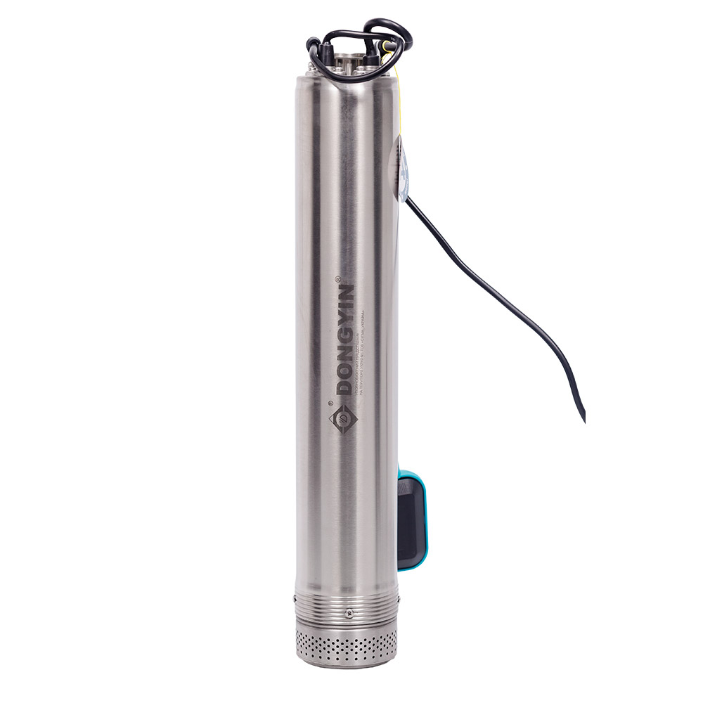 Насос Dongyin с нижним забором воды 0.75кВт H 71(52) м Q 55(33)л/мин Ø100 мм + поплавок 4SNM2/10