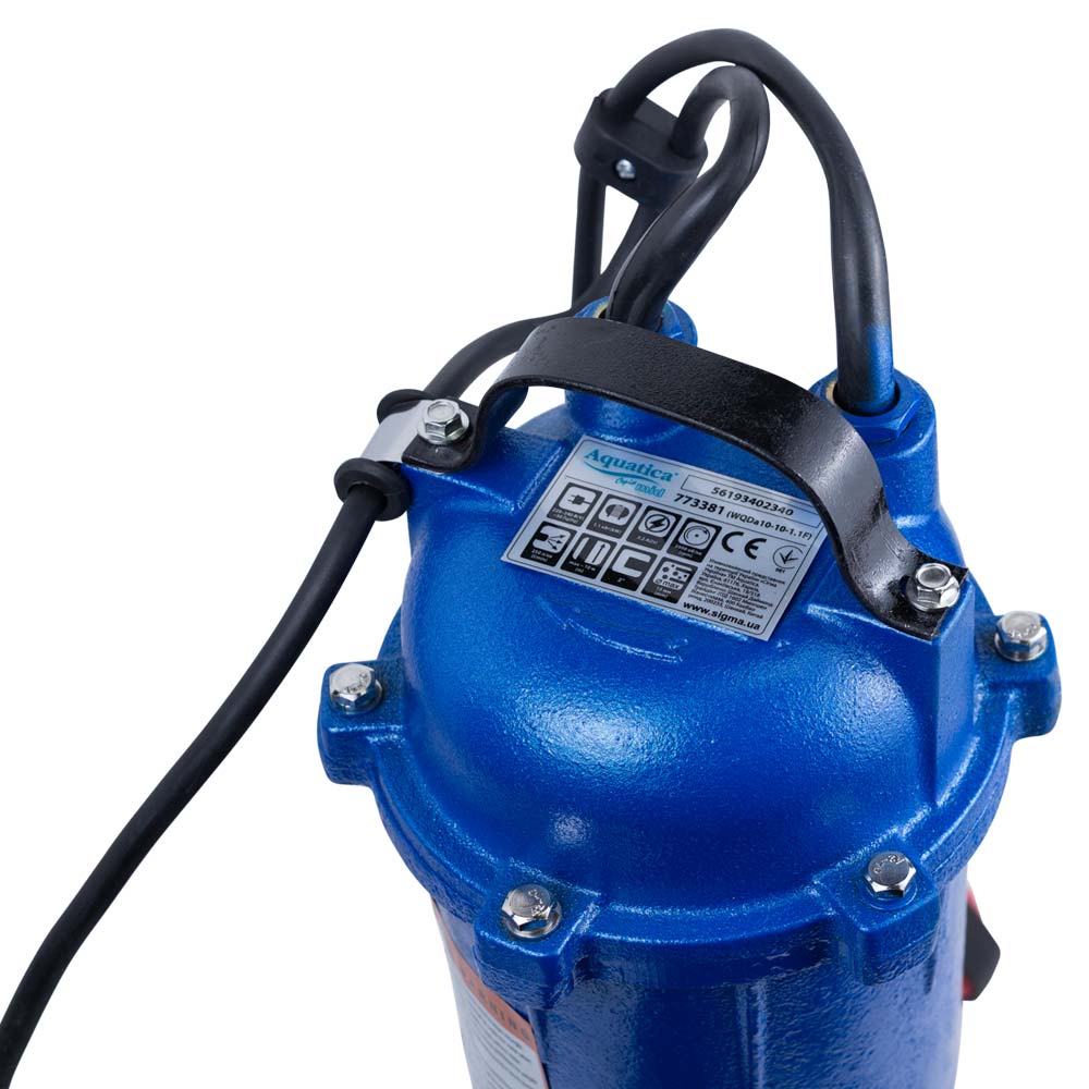 Насос канализационный Aquatica 1.1кВт Hmax 10 м Qmax 250л/мин mid
