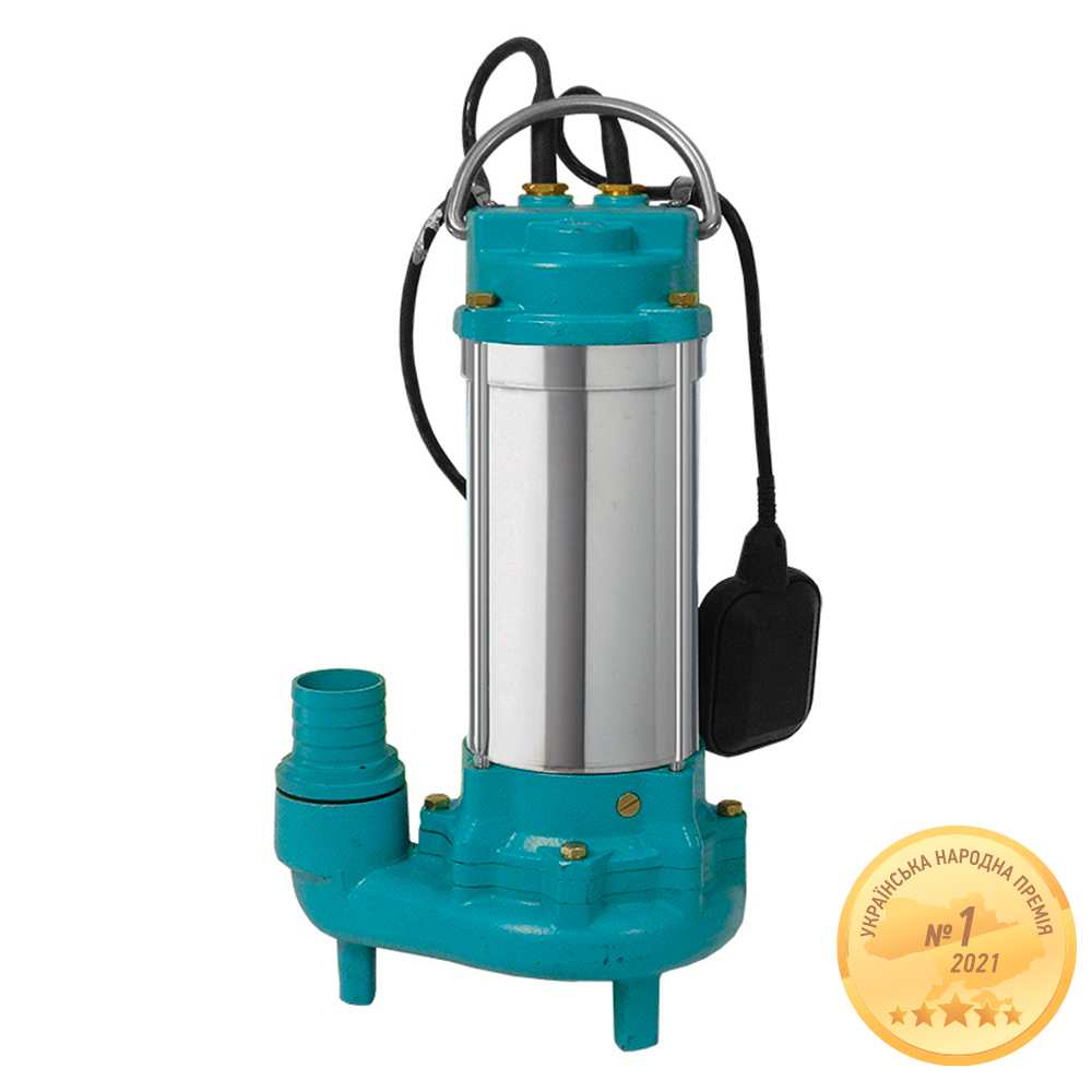 Насос канализационный Aquatica 1.5кВт Hmax 19.5 м Qmax 350л/мин с ножом (нержавеющая сталь)