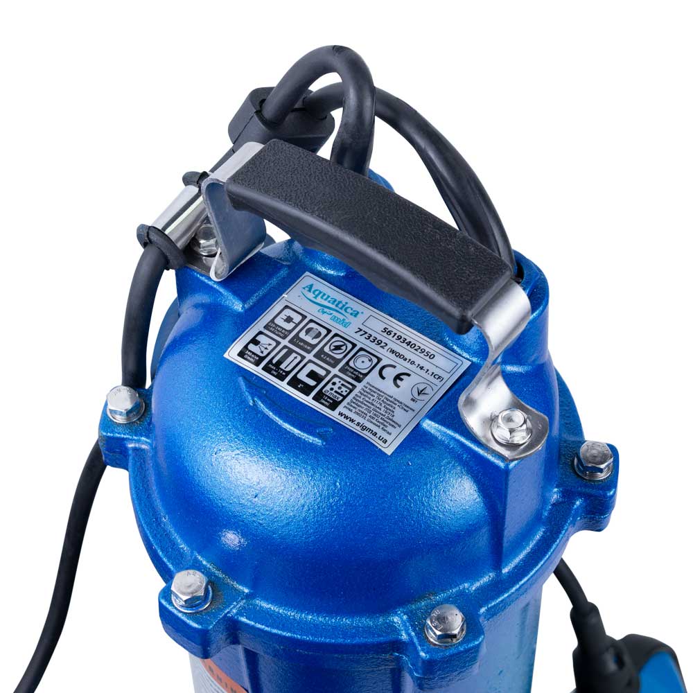 Насос каналізаційний Aquatica 1.1кВт Hmax 14 м Qmax 340л/хв з ножем mid