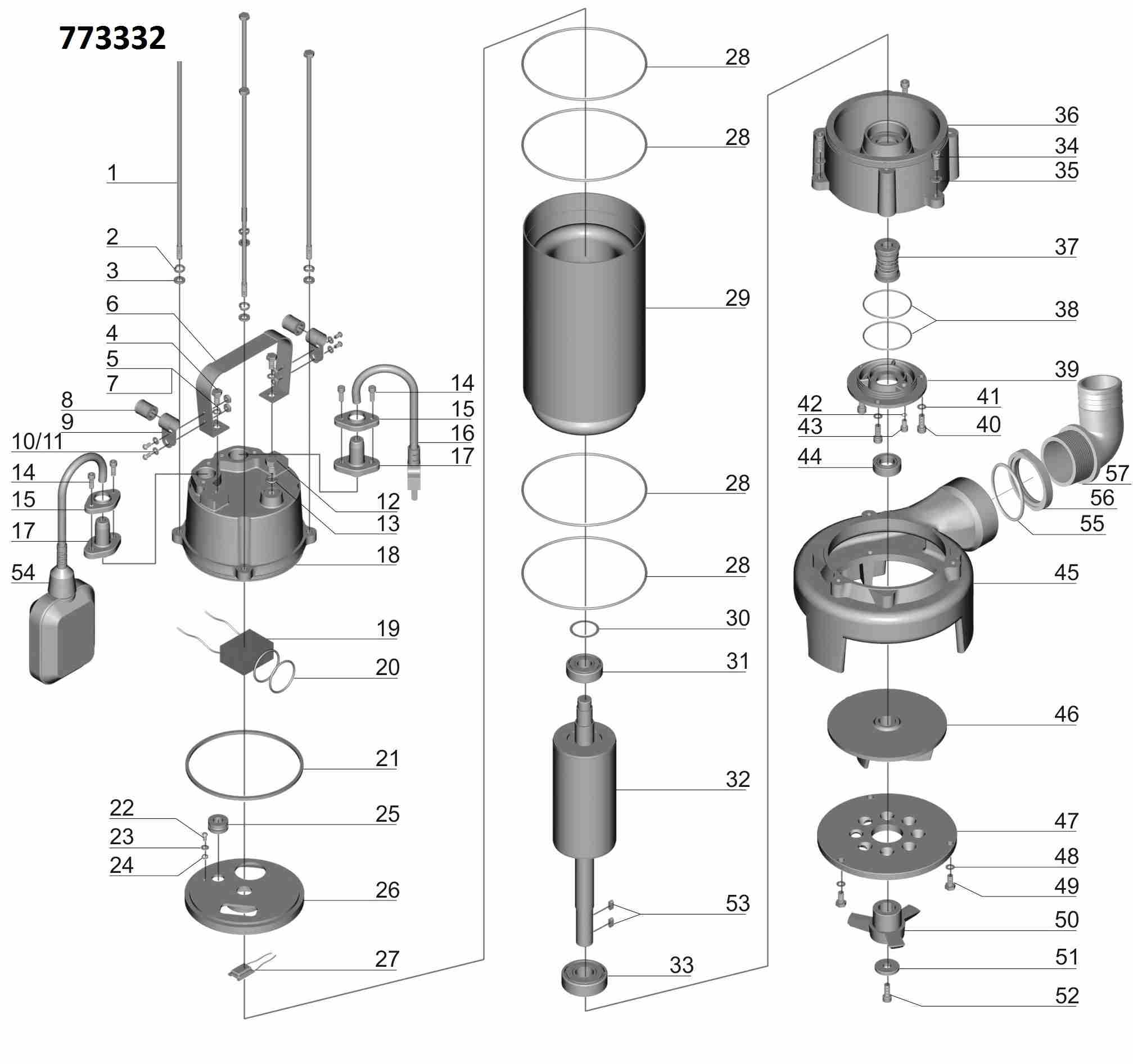 Насос каналізаційний Aquatica 1.3кВт Hmax 12 м Qmax 300л/хв (з ножем)