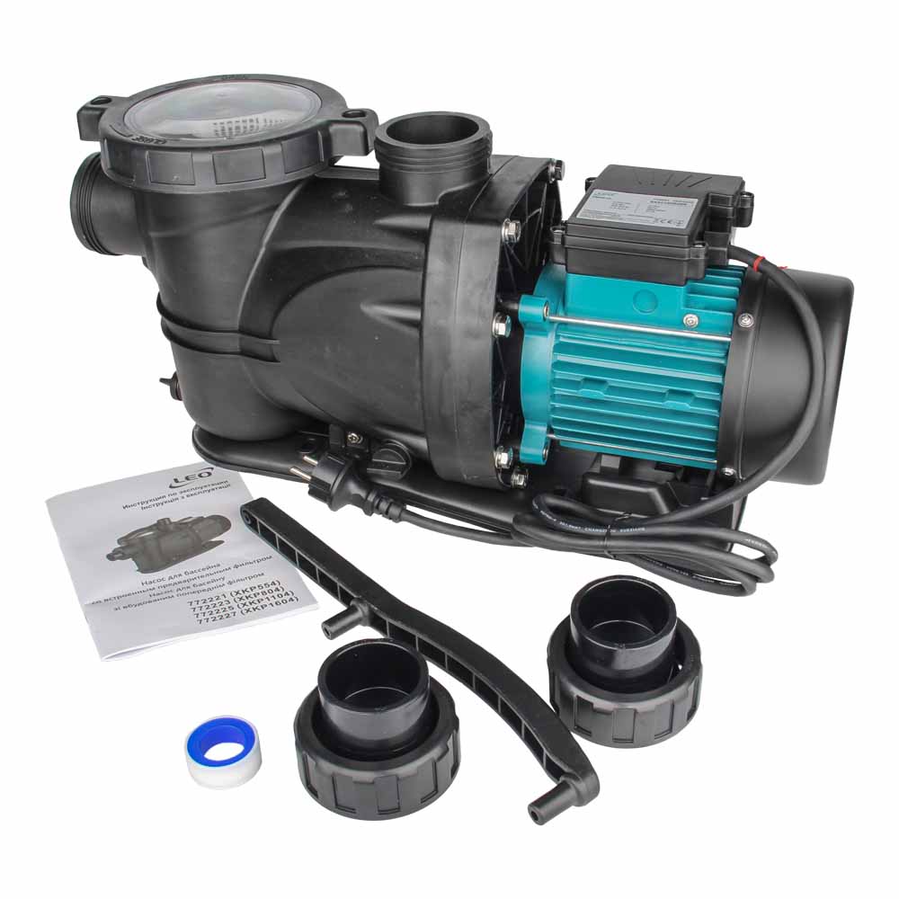 Насос Leo для басейну 0.8кВт Hmax 11м Qmax 300л/хв XKP804