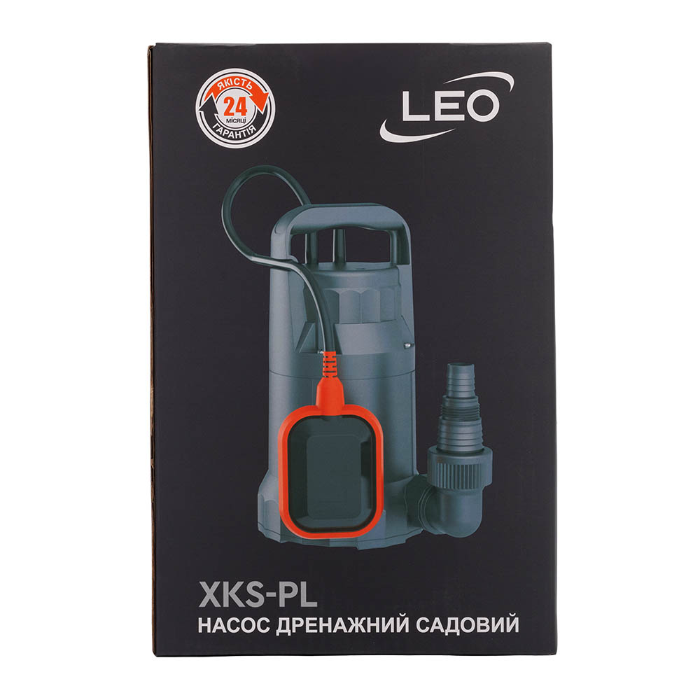 Насос Leo дренажний садовий 0.3кВт Hmax 7 м Qmax 166л/хв (част. до 5 мм)