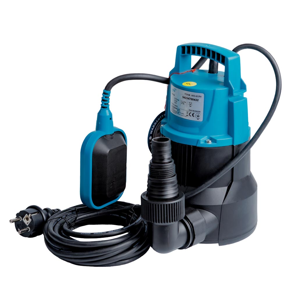 Насос Leo дренажний садовий 0.4кВт Hmax 6 м Qmax 150л/хв AKS-401PH