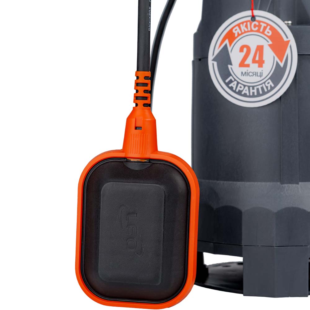 Насос Leo дренажний садовий 0.4кВт Hmax 7 м Qmax 233л/хв (част. до 25 мм)