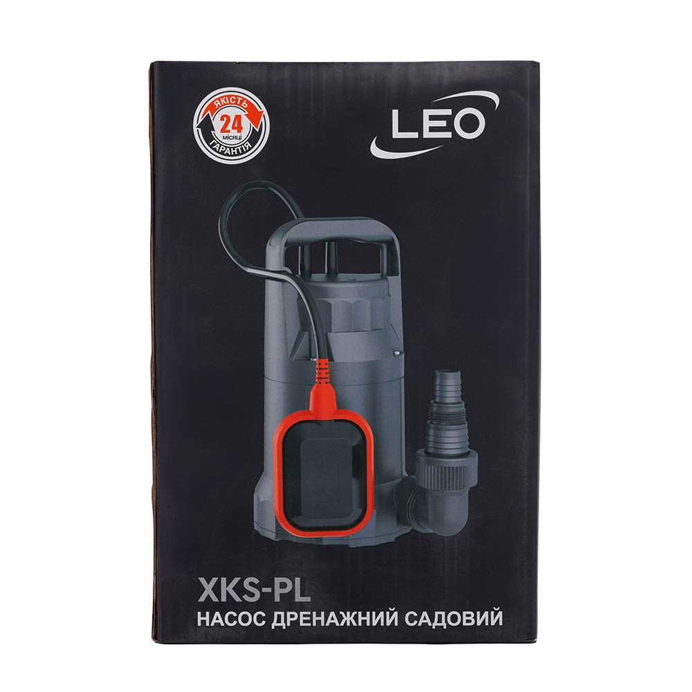 Насос Leo дренажний садовий 0.55кВт Hmax 9 м Qmax 233л/хв (част. до 5 мм)