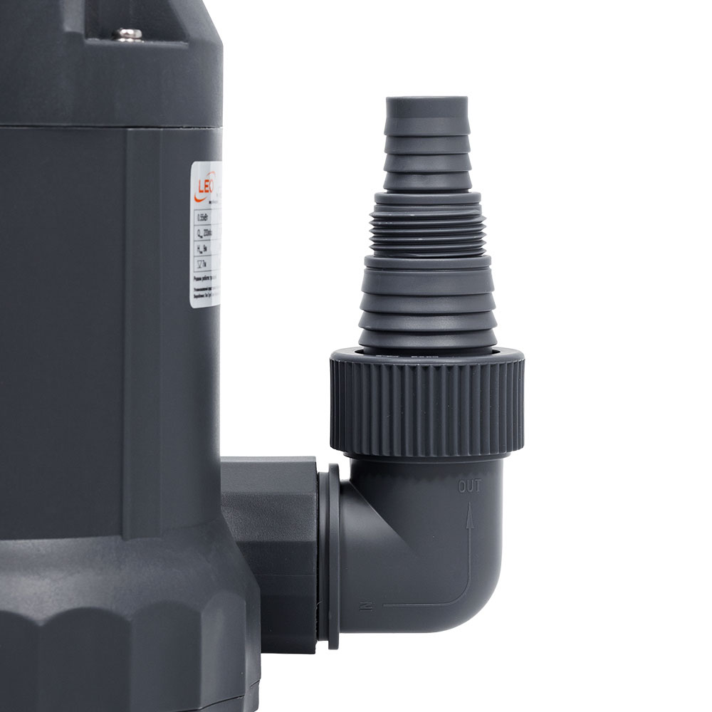 Насос Leo дренажний садовий 0.55кВт Hmax 9 м Qmax 233л/хв (част. до 5 мм)