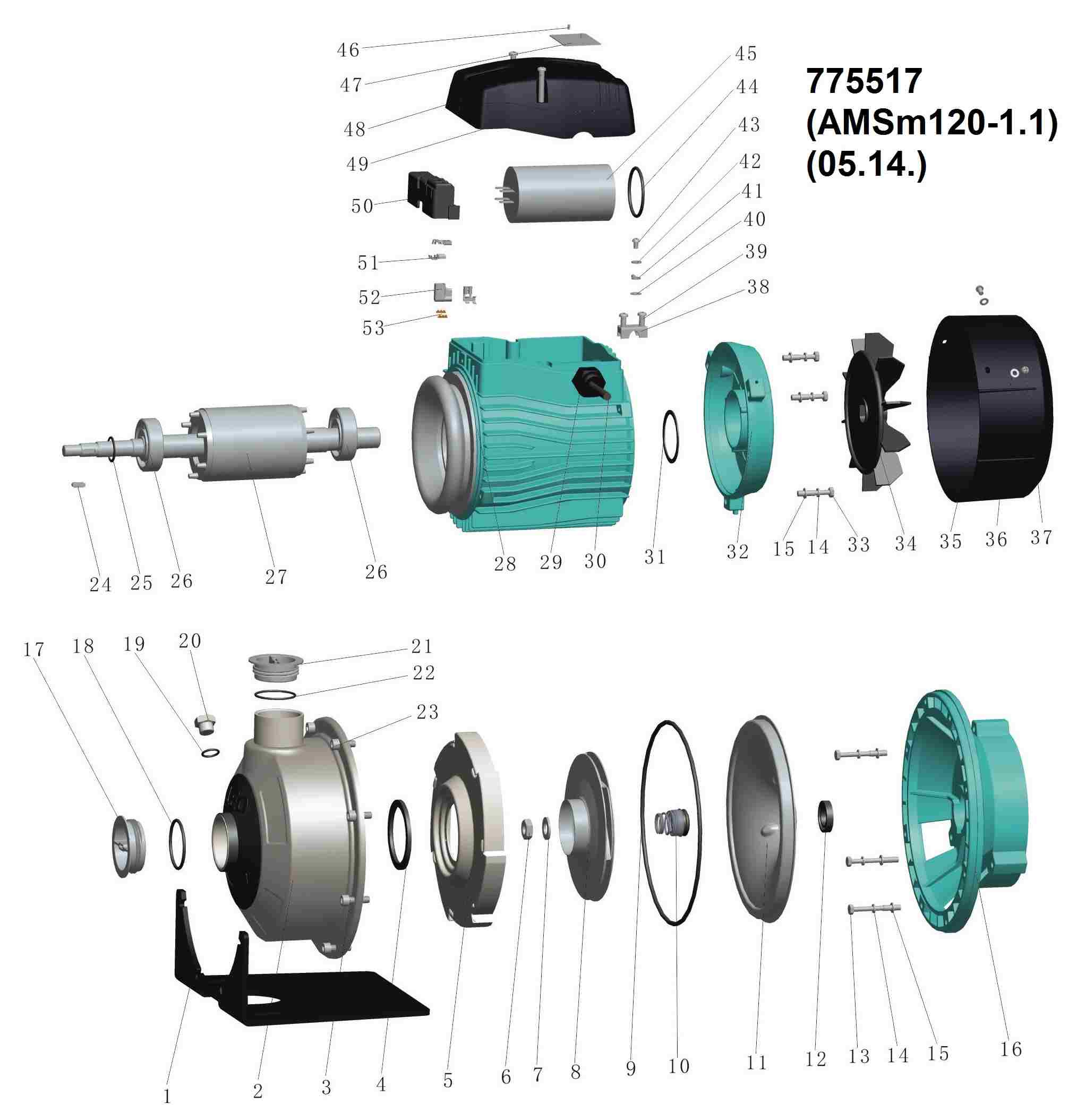Насос Leo відцентровий 1.1 кВт Hmax 30.2м Qmax 160л/хв (нерж) 3.0