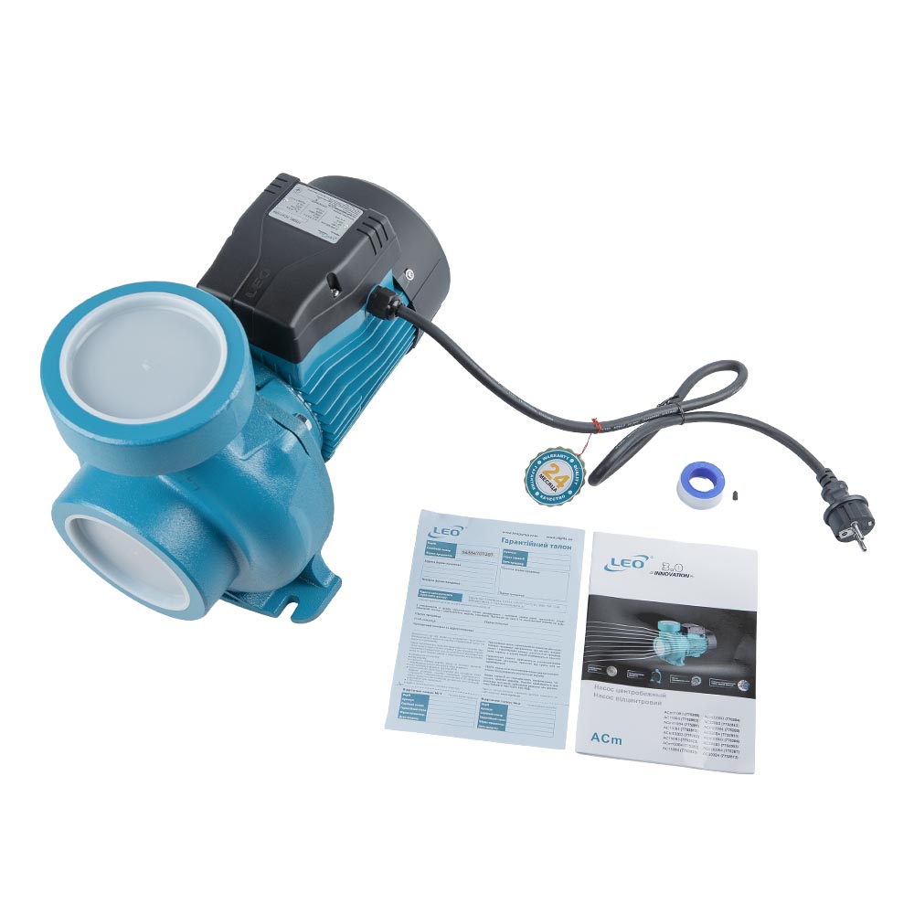 Насос Leo відцентровий 2.2кВт Hmax 17.5м Qmax 1100л/хв 3" 3.0 ACm220B3