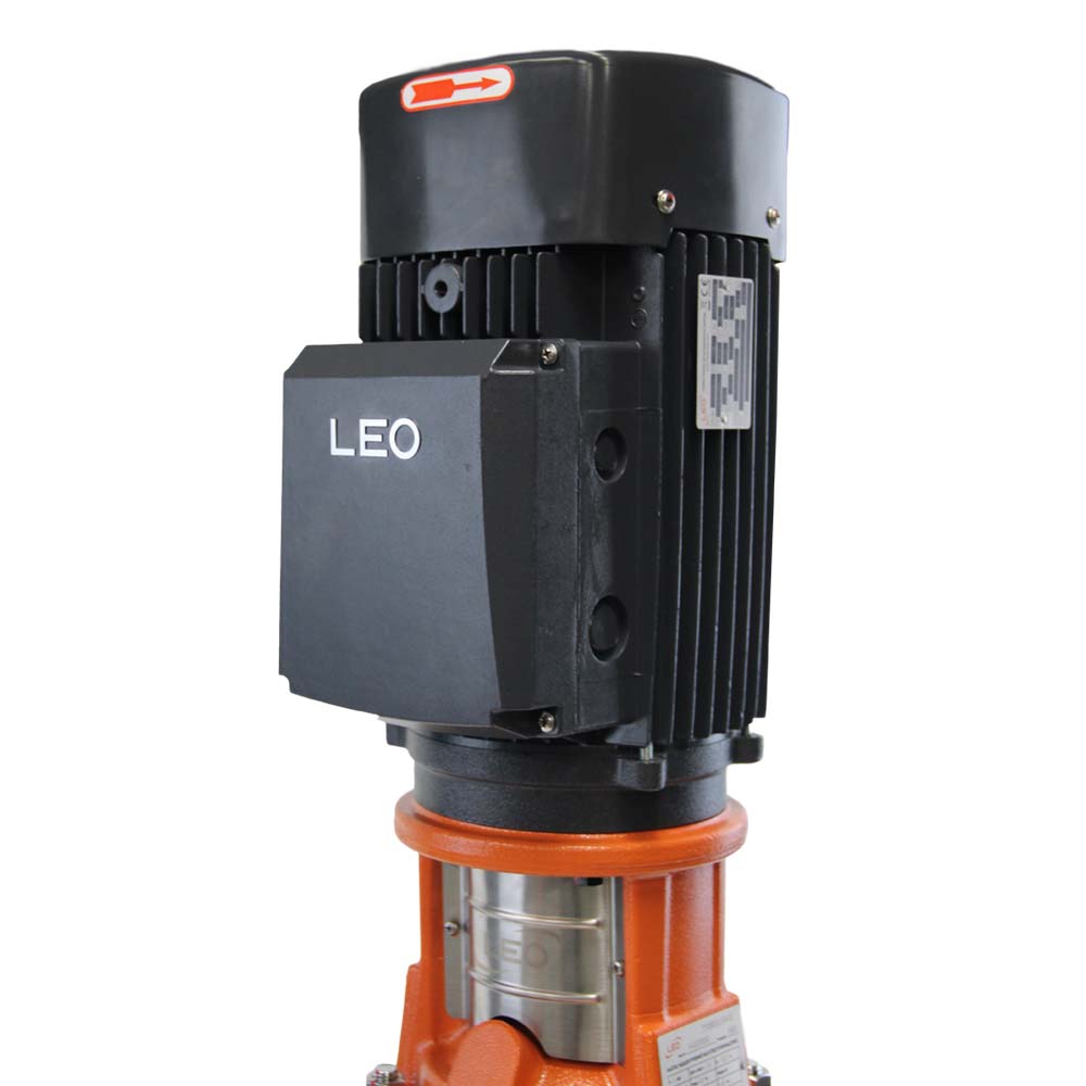 Насос Leo центробежный многоступенчатый вертикальный 380В 1.1кВт H 92(68) м Q 75(50) л/мин нерж 3.0 LVR3-15