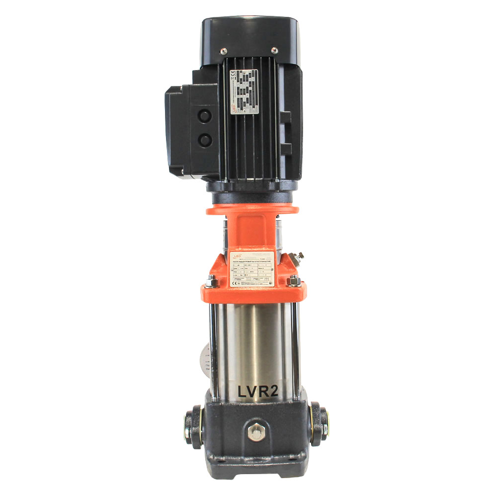 Насос Leo відцентровий багатоступінчастий вертикальний 380В 1.5кВт H 134(112) м Q 58(33) л/хв нерж 3.0 innovation LVR2-15