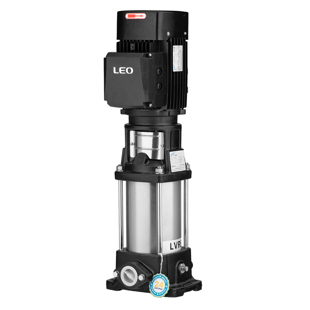 Насос Leo відцентровий багатоступінчастий вертикальний 380В 1.5кВт H 65(53) м Q 142(83) л/хв нерж 3.0 innovation LVR5-10
