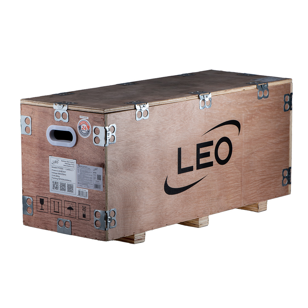 Насос Leo відцентровий багатоступінчастий вертикальний 380В 2.2кВт H 26(23) м Q 392(250) л/хв нерж 3.0 innovation LVR15-2