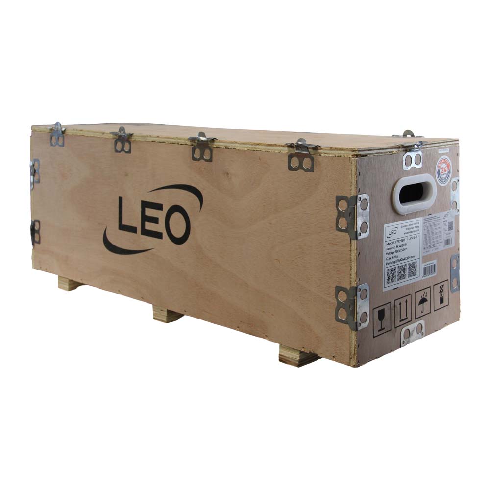 Насос Leo центробежный многоступенчатый вертикальный 380В 3кВт H 142(120) м Q 133(67) л/мин нерж 3.0 innovation LVR4-15