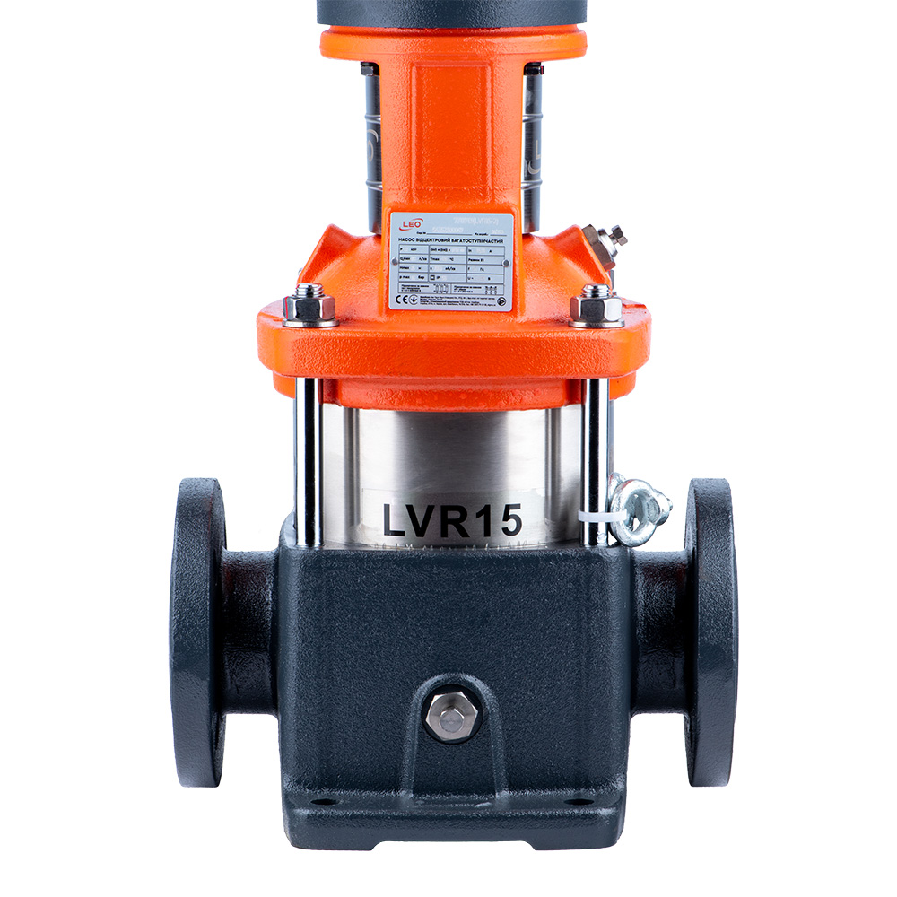 Насос Leo відцентровий багатоступінчастий вертикальний 380В 5.5кВт H 95(83) м Q 392(250) л/хв нерж 3.0 innovation LVR15-7