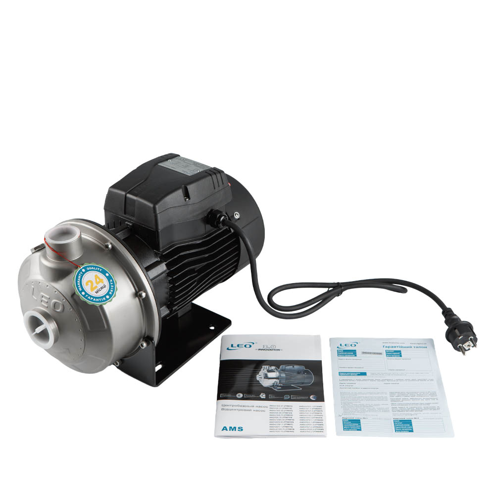 Насос Leo відцентровий 0.75кВт Hmax 16.8м Qmax 300л/хв (нерж) 3.0