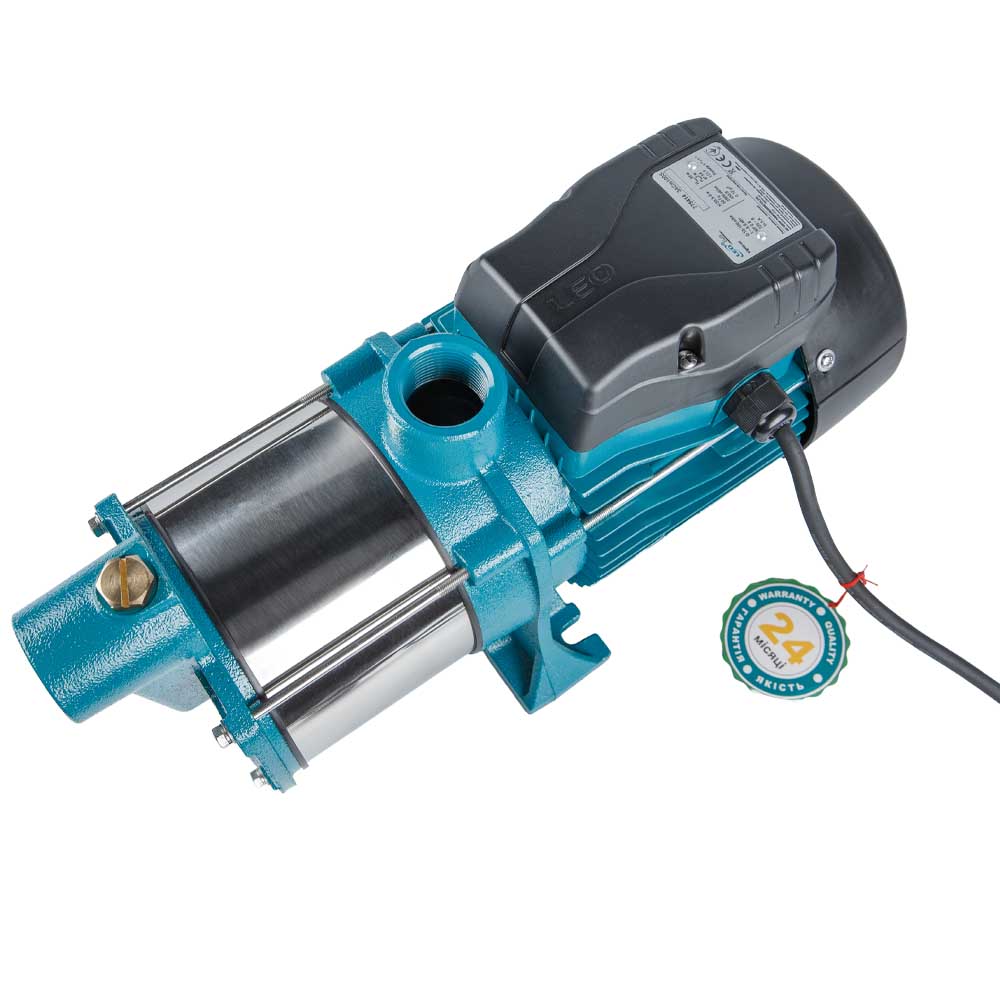 Насос Leo відцентровий багатоступінчастий 0.75кВт Hmax 45м Qmax 100л/хв нерж 3.0 4ACm100S